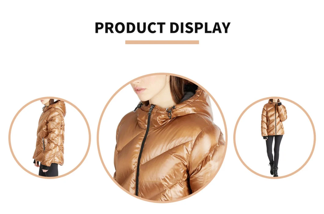 2023 New Fashion Winter Ladies Short Light Weight Casual Quilted Hooded Nv-001 Duck Down Jacket