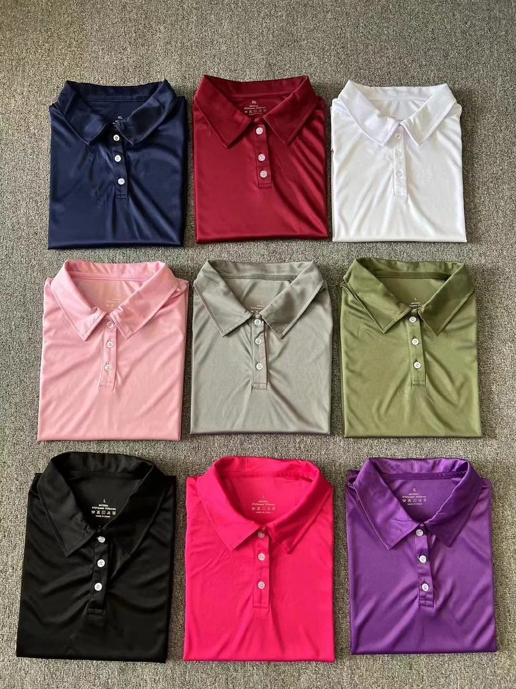 Stockpapa 9 Color Me&prime;s Active Polo Shirts Apparel Stock