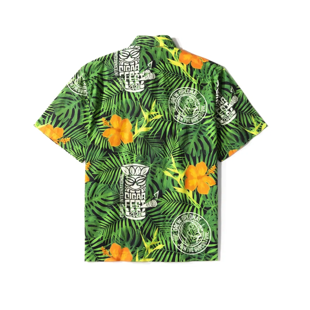 2023 Summer Hot Sale Custom Printed Low MOQ Comfortable Summer Beach Hawaiian Shirt